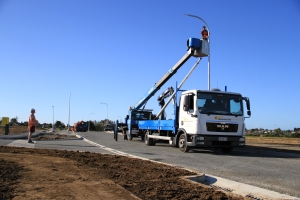 June 2014 - Streetlights being installed