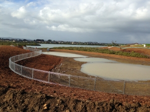 May 2014 - Security fence around Wetland